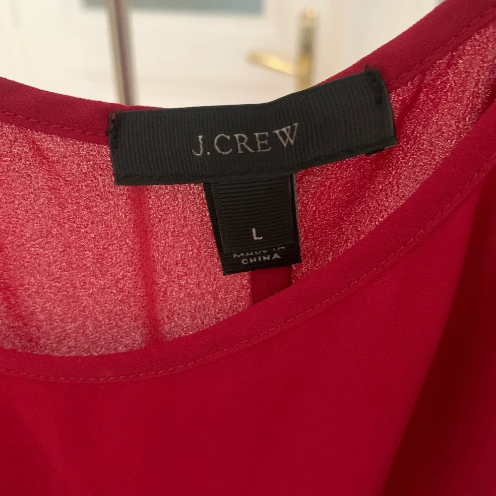 J Crew dark red maxi slip dress L EUC like new condition - Picture 8 of 14